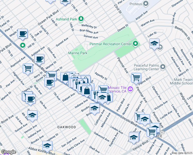 map of restaurants, bars, coffee shops, grocery stores, and more near 708 Valita Street in Los Angeles
