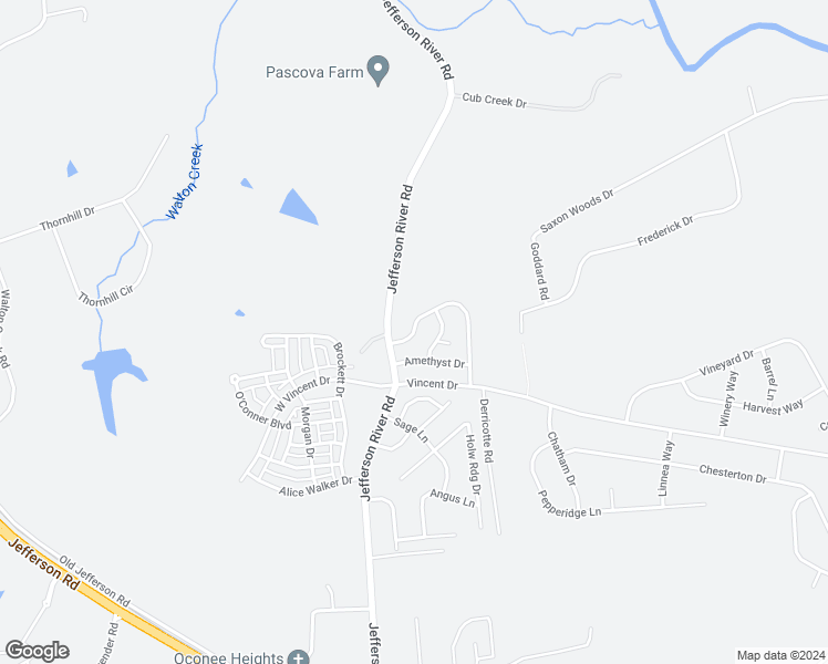 map of restaurants, bars, coffee shops, grocery stores, and more near 155 Garnett Ridge Drive in Athens