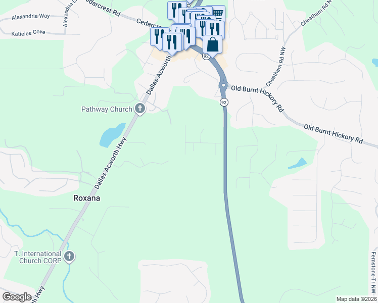 map of restaurants, bars, coffee shops, grocery stores, and more near 22 Cannon Place in Dallas