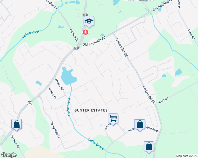 map of restaurants, bars, coffee shops, grocery stores, and more near 1192 Sandalwood Drive in Lawrenceville