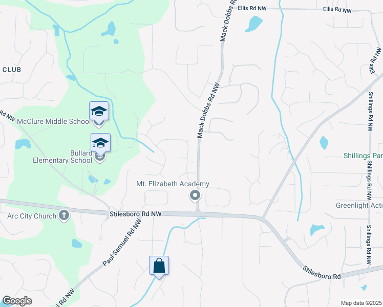 map of restaurants, bars, coffee shops, grocery stores, and more near 2014 Greyfield Drive Northwest in Kennesaw