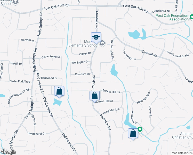 map of restaurants, bars, coffee shops, grocery stores, and more near in Marietta