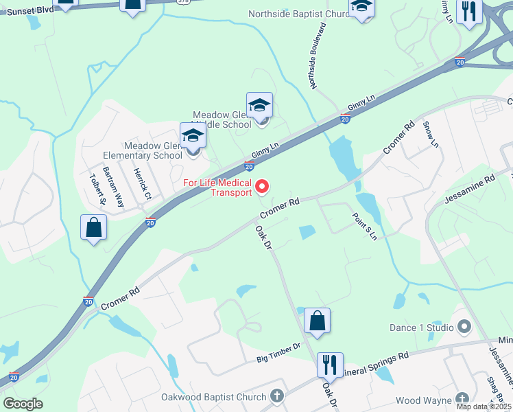 map of restaurants, bars, coffee shops, grocery stores, and more near 464 Cromer Road in Lexington