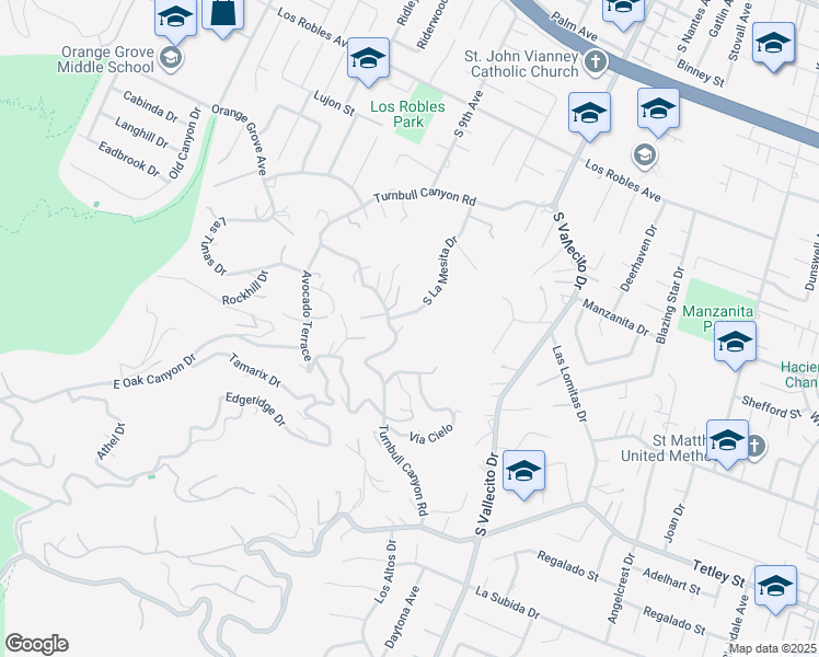 map of restaurants, bars, coffee shops, grocery stores, and more near 2216 Turnbull Canyon Road in Hacienda Heights