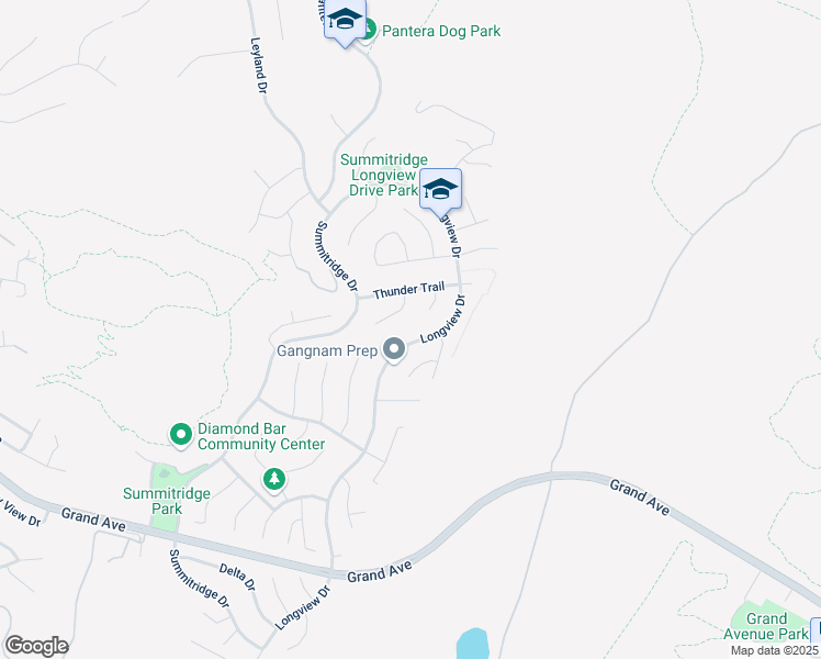 map of restaurants, bars, coffee shops, grocery stores, and more near 1049 Longview Drive in Diamond Bar