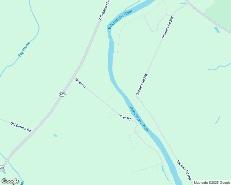 map of restaurants, bars, coffee shops, grocery stores, and more near 319 River Road in Tabor City