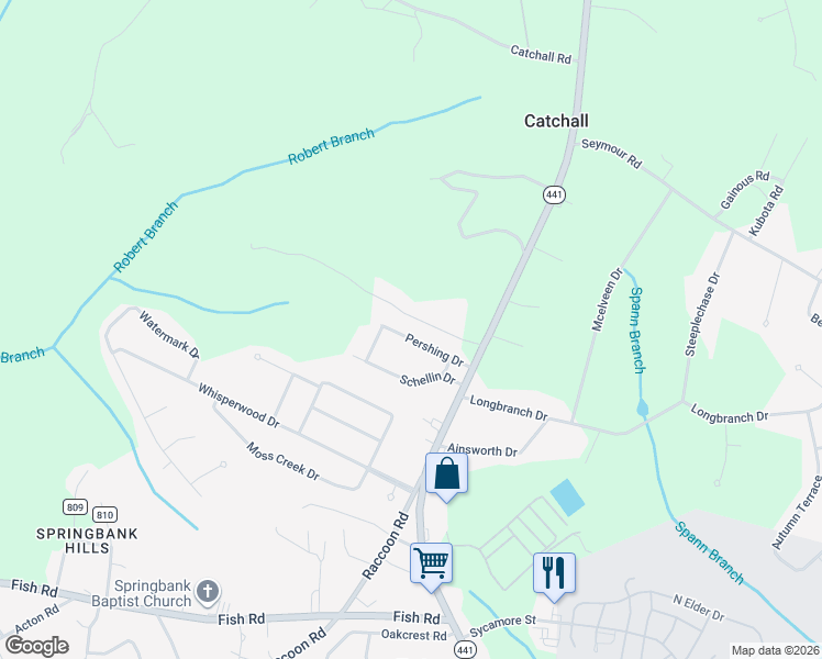 map of restaurants, bars, coffee shops, grocery stores, and more near 5515 Shakemia Road in Dalzell