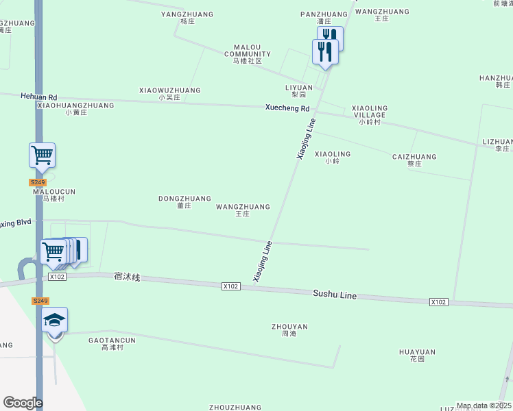 map of restaurants, bars, coffee shops, grocery stores, and more near in Suqian