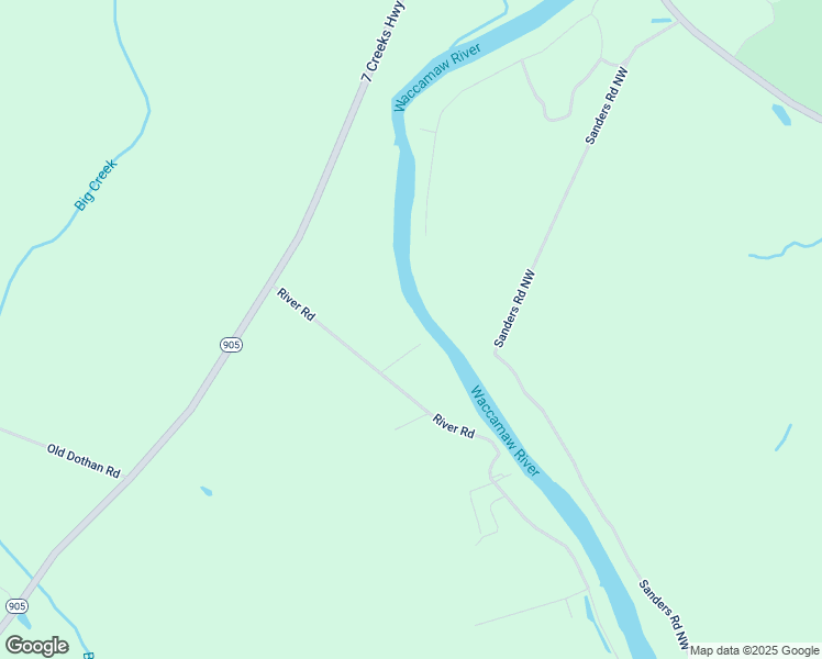 map of restaurants, bars, coffee shops, grocery stores, and more near 231 River Road in Tabor City