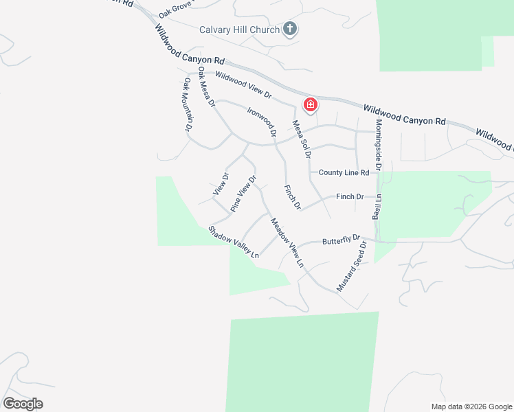 map of restaurants, bars, coffee shops, grocery stores, and more near 13747 Meadow View Lane in Yucaipa