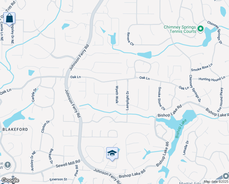 map of restaurants, bars, coffee shops, grocery stores, and more near 3999 Brinton Mill Road in Marietta