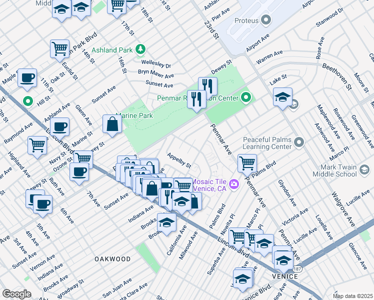 map of restaurants, bars, coffee shops, grocery stores, and more near 801 Courtland Street in Los Angeles