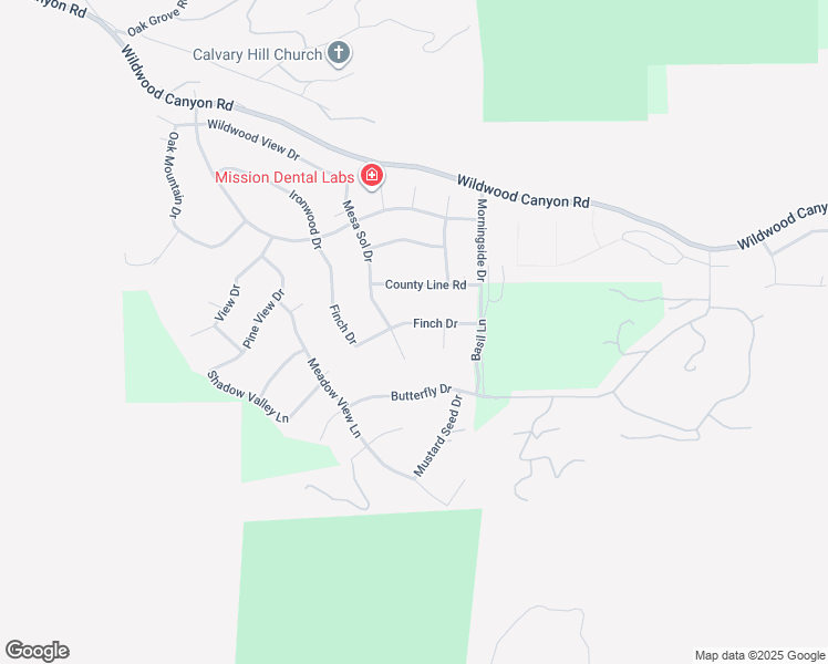 map of restaurants, bars, coffee shops, grocery stores, and more near 38785 Finch Drive in Yucaipa
