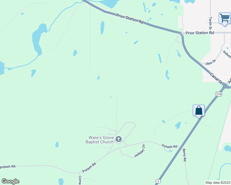 map of restaurants, bars, coffee shops, grocery stores, and more near 257 Potash Spur in Cedartown