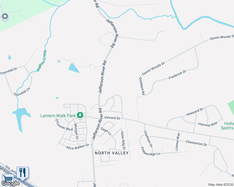 map of restaurants, bars, coffee shops, grocery stores, and more near 610 Jefferson River Road in Athens
