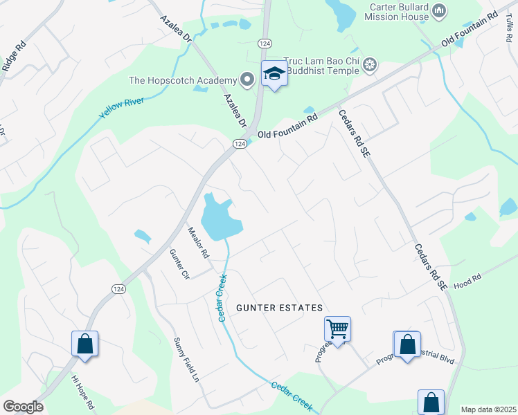 map of restaurants, bars, coffee shops, grocery stores, and more near 1074 Nathan Mauldin Drive Northeast in Lawrenceville