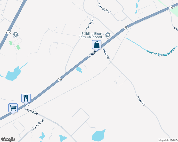 map of restaurants, bars, coffee shops, grocery stores, and more near 1226 Hull Road in Athens