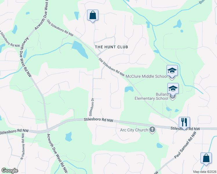 map of restaurants, bars, coffee shops, grocery stores, and more near 1911 Glenellen Court in Kennesaw