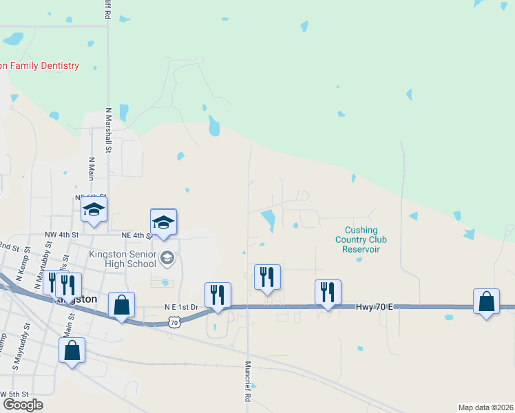 map of restaurants, bars, coffee shops, grocery stores, and more near 9914 Rattler Ridge in Kingston