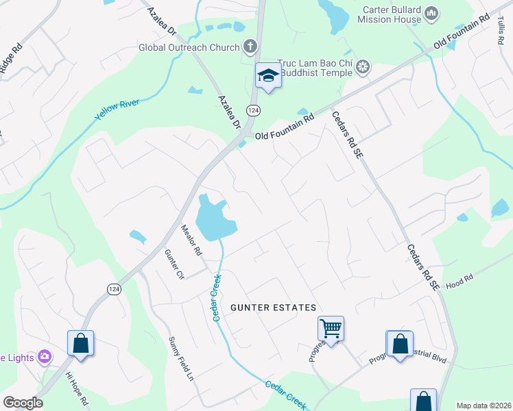 map of restaurants, bars, coffee shops, grocery stores, and more near 1054 Nathan Mauldin Drive in Lawrenceville