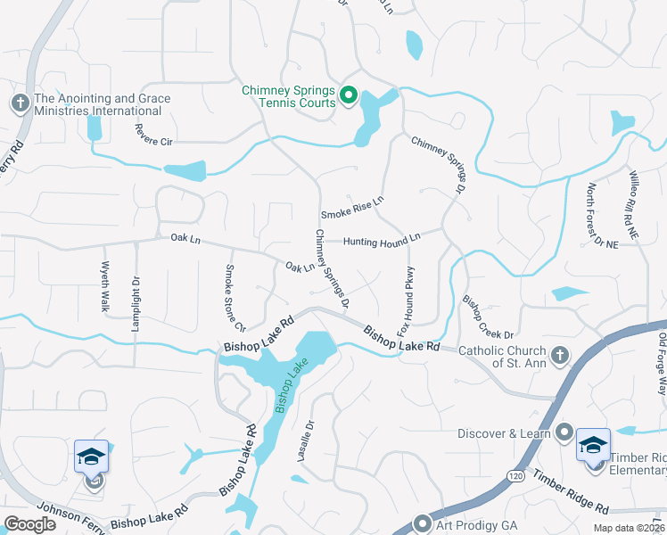 map of restaurants, bars, coffee shops, grocery stores, and more near 2244 Chimney Springs Drive in Marietta