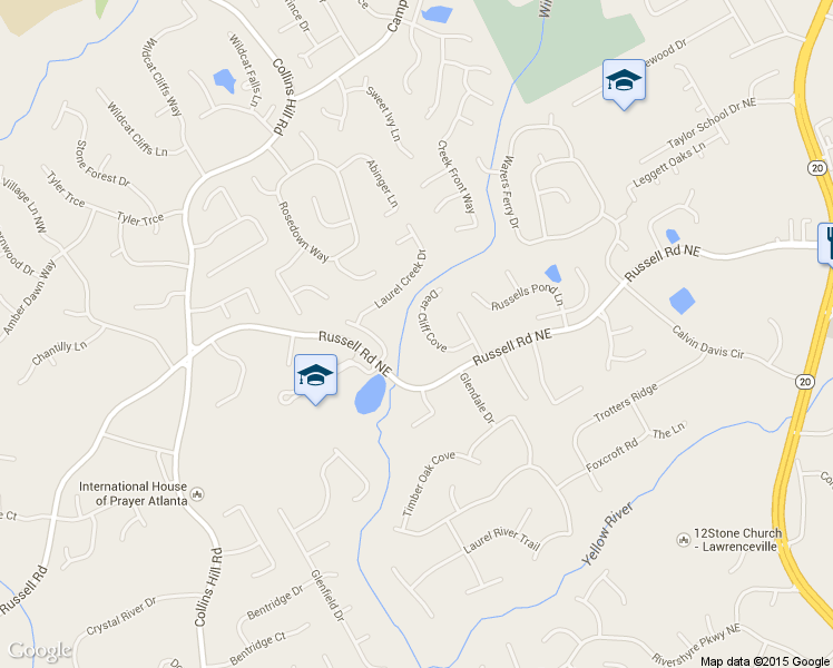 map of restaurants, bars, coffee shops, grocery stores, and more near 235 Deer Cliff Cove in Lawrenceville