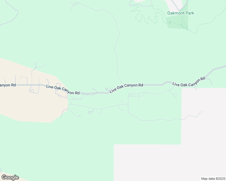 map of restaurants, bars, coffee shops, grocery stores, and more near Live Oak Canyon Road in Redlands