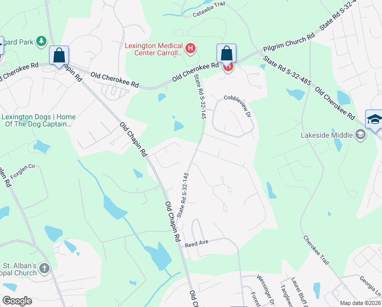map of restaurants, bars, coffee shops, grocery stores, and more near 261 Rising Star Court in Lexington