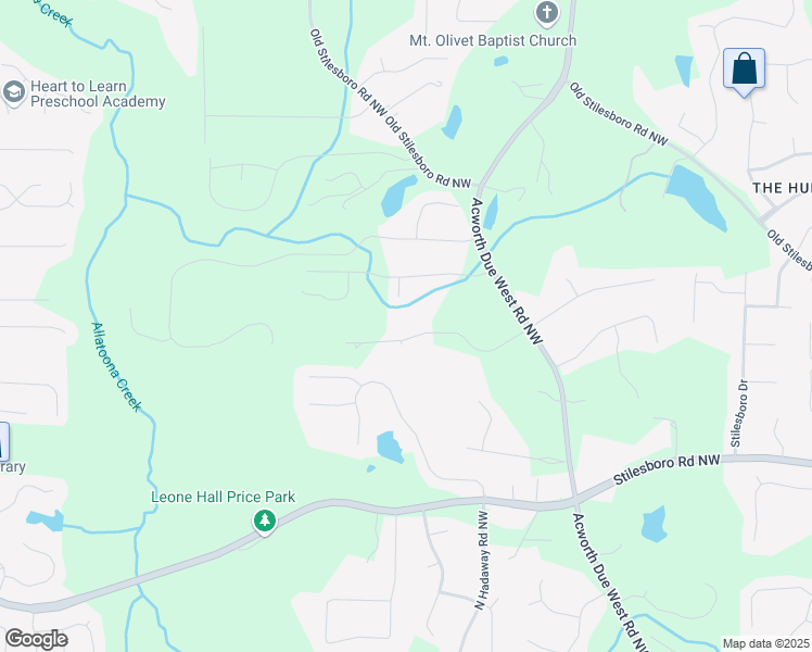map of restaurants, bars, coffee shops, grocery stores, and more near 4370 Freys Farm Lane Northwest in Kennesaw