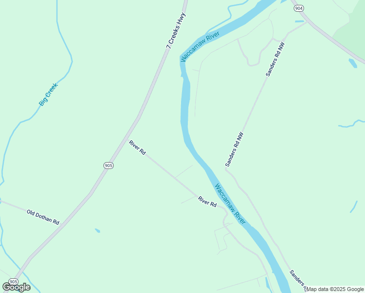 map of restaurants, bars, coffee shops, grocery stores, and more near 227 River Road in Tabor City