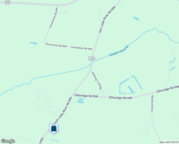 map of restaurants, bars, coffee shops, grocery stores, and more near State Road 1300 in Ash