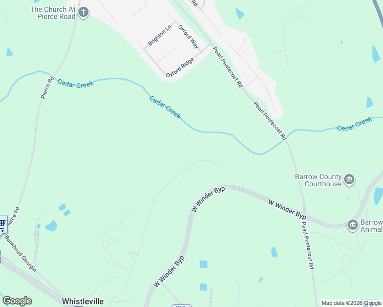 map of restaurants, bars, coffee shops, grocery stores, and more near 184 Creekwood Road in Winder