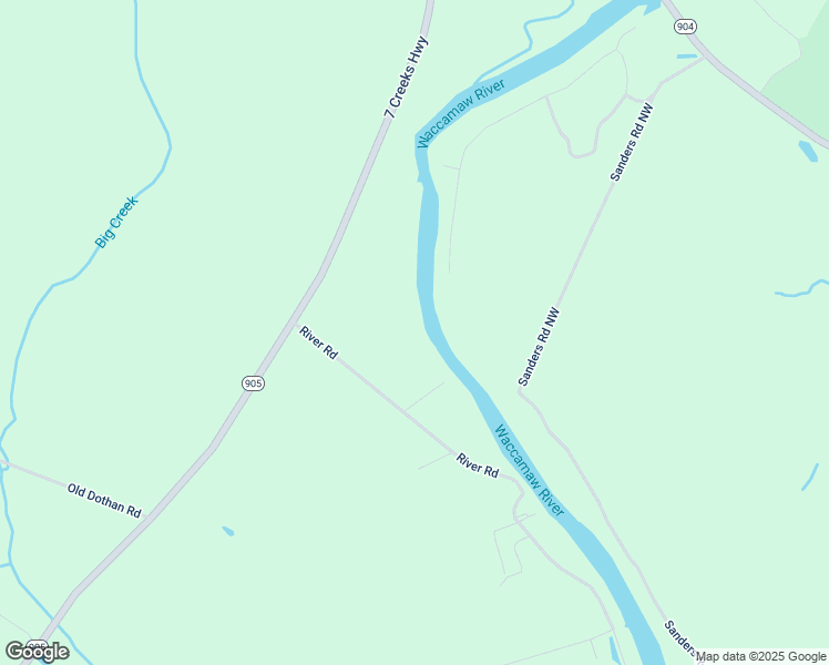 map of restaurants, bars, coffee shops, grocery stores, and more near 223 River Road in Tabor City