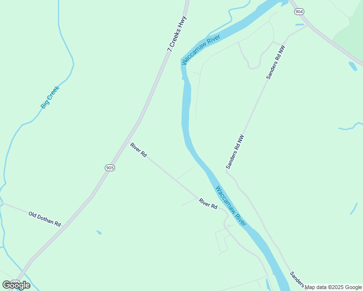 map of restaurants, bars, coffee shops, grocery stores, and more near 223 River Road in Tabor City