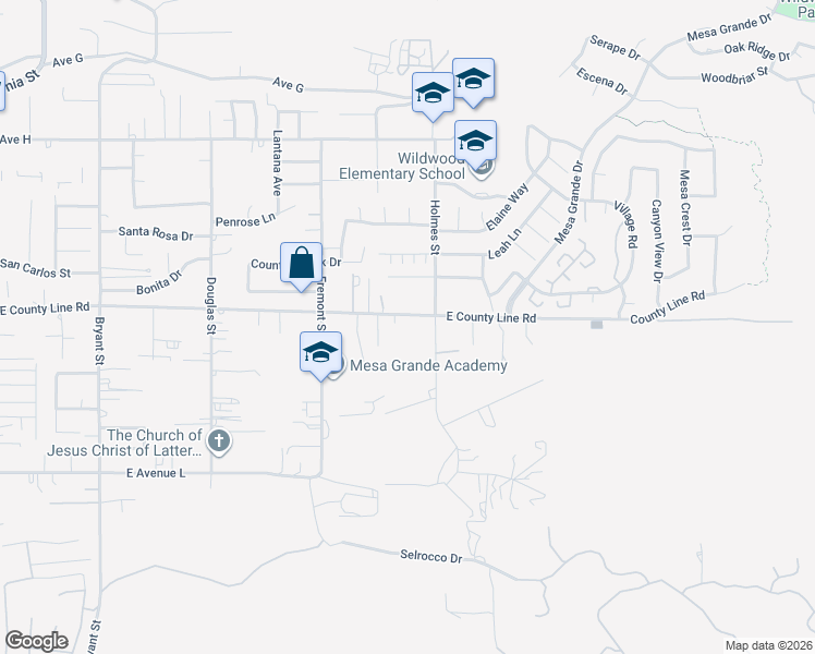 map of restaurants, bars, coffee shops, grocery stores, and more near 469 East County Line Road in Calimesa