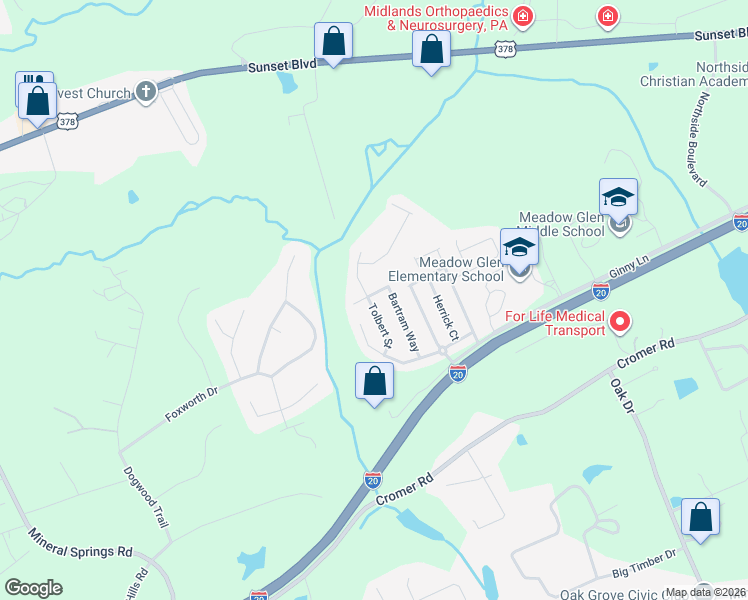 map of restaurants, bars, coffee shops, grocery stores, and more near 204 Tolbert Street in Lexington