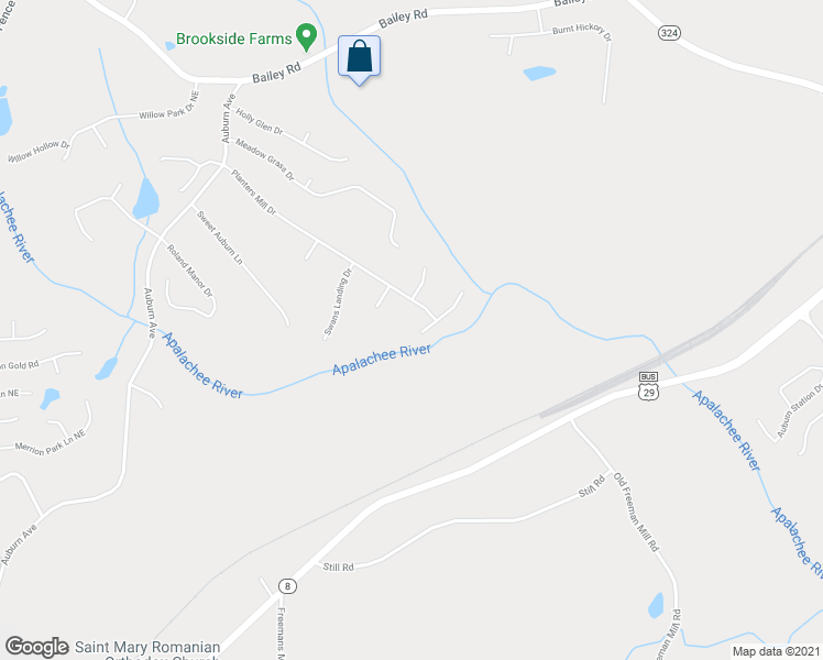 map of restaurants, bars, coffee shops, grocery stores, and more near 704 Exchange Mill Place in Dacula