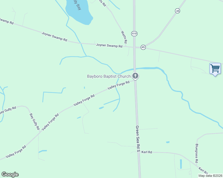 map of restaurants, bars, coffee shops, grocery stores, and more near 5833-5835 Valley Forge Rd in Aynor