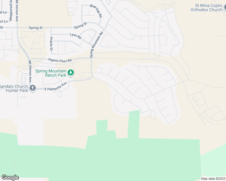 map of restaurants, bars, coffee shops, grocery stores, and more near 20793 Spring Mountain Road in Riverside