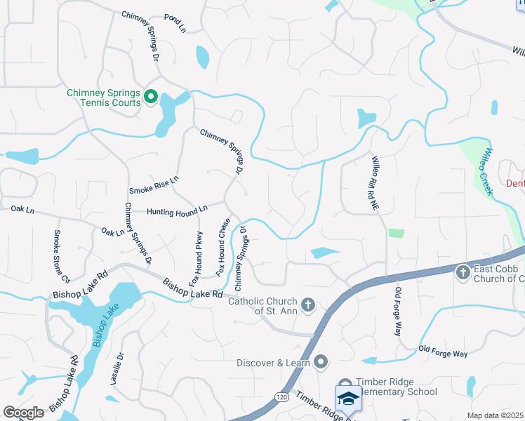 map of restaurants, bars, coffee shops, grocery stores, and more near 2253 Creekstone Way in Marietta