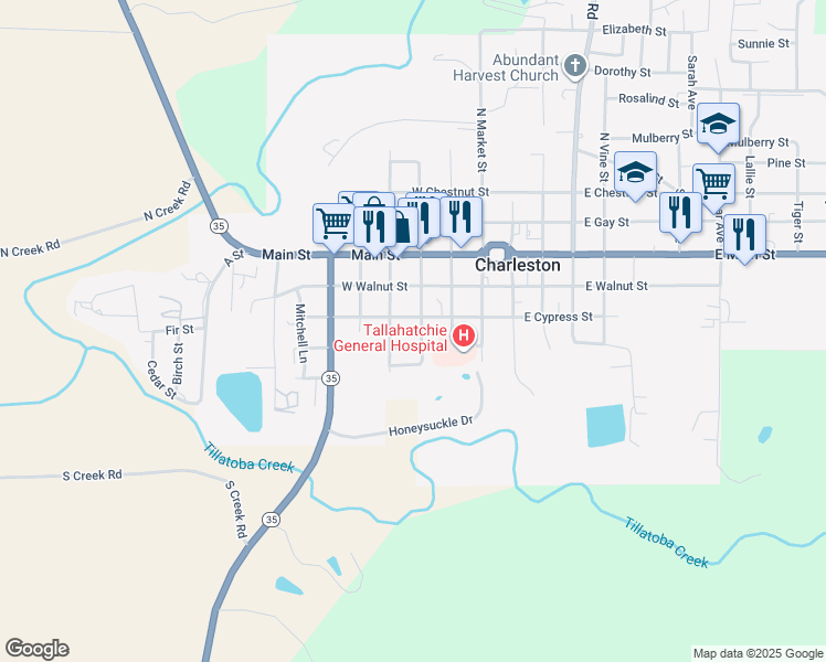 map of restaurants, bars, coffee shops, grocery stores, and more near 308 W Cypress St in Charleston