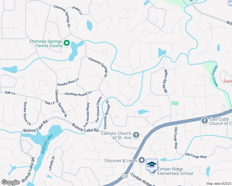 map of restaurants, bars, coffee shops, grocery stores, and more near 2253 Creekstone Way in Marietta