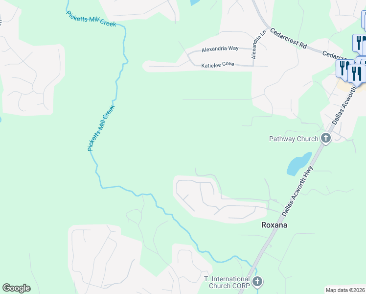 map of restaurants, bars, coffee shops, grocery stores, and more near 503 Parker Road in Dallas