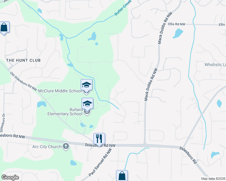 map of restaurants, bars, coffee shops, grocery stores, and more near 3579 Halfmoon Court Northwest in Kennesaw