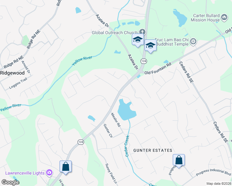 map of restaurants, bars, coffee shops, grocery stores, and more near 1108 Braselton Highway in Lawrenceville