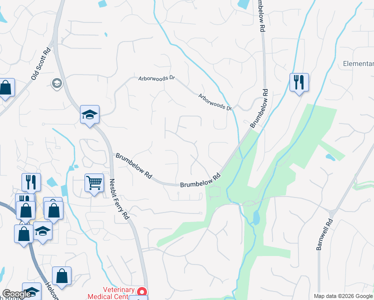 map of restaurants, bars, coffee shops, grocery stores, and more near 9255 Tuckerbrook Lane in Alpharetta