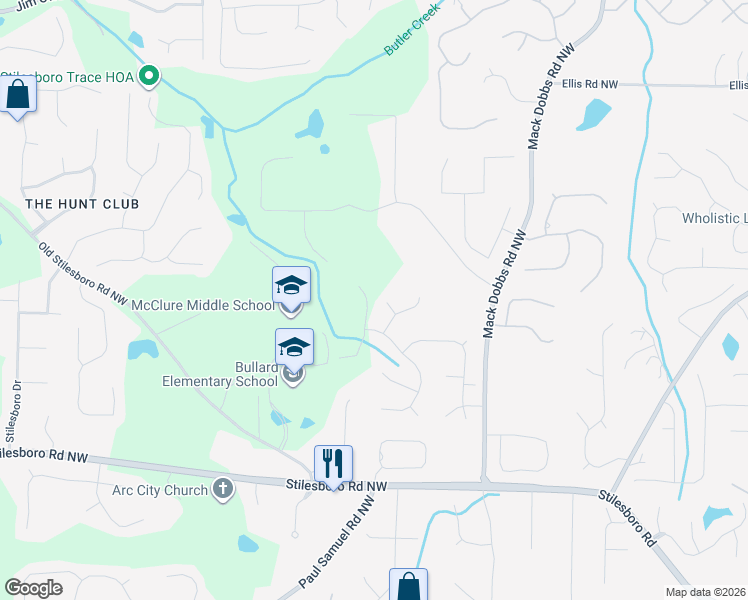 map of restaurants, bars, coffee shops, grocery stores, and more near 3579 Halfmoon Court Northwest in Kennesaw