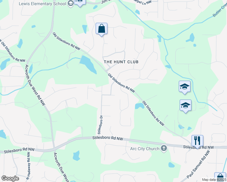 map of restaurants, bars, coffee shops, grocery stores, and more near 2062 Cezar Drive in Kennesaw