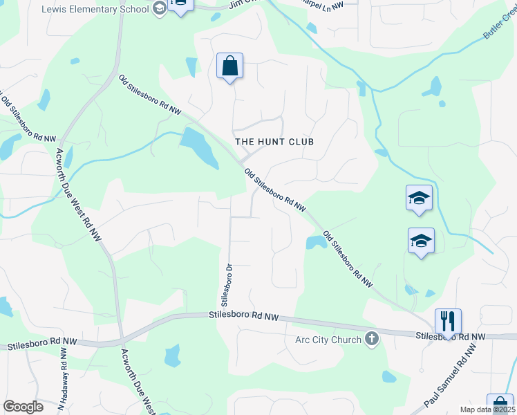map of restaurants, bars, coffee shops, grocery stores, and more near 2062 Cezar Drive in Kennesaw