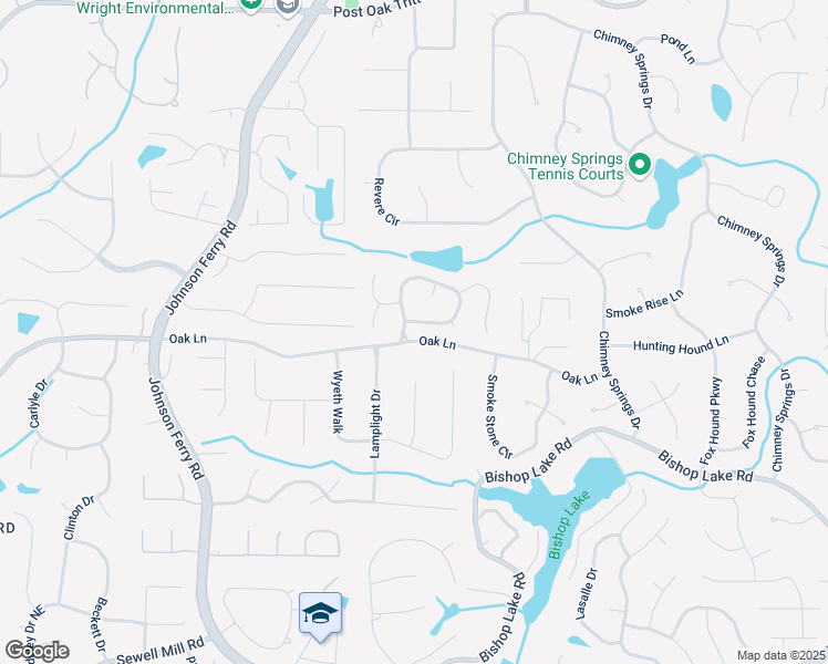 map of restaurants, bars, coffee shops, grocery stores, and more near 2250 Edgemere Lake Circle in Marietta